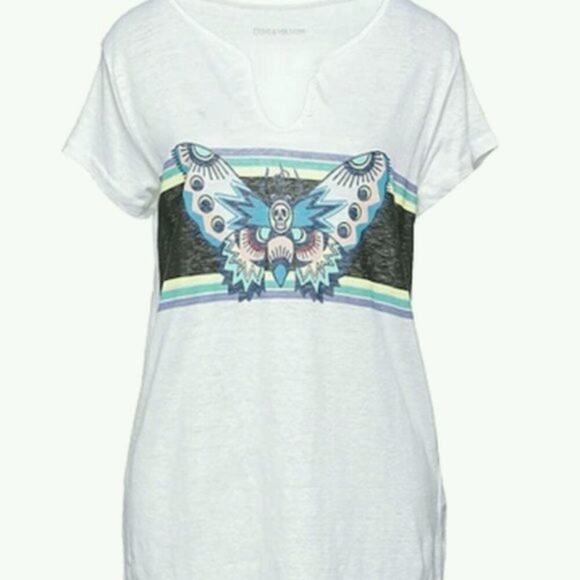 Zadig & Voltaire Tops - Zadig & Voltaire Meryl Lin Butterfly T Shirt L